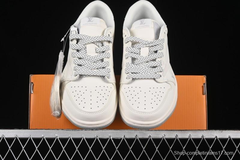 Nike Travis Scott x Fragment Design x Air Jordan 1 Low OG SP AJ1 LV Collaboration - XZ1268-002