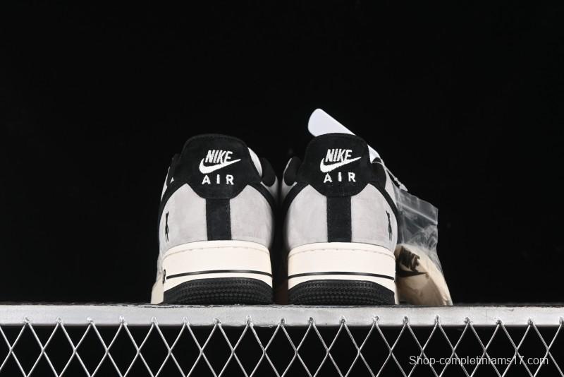 Nike Air Force 1 '07 Low Violent Bear Collaboration - Grey Black Print Low-Top Casual Sneakers - SJ9188-002