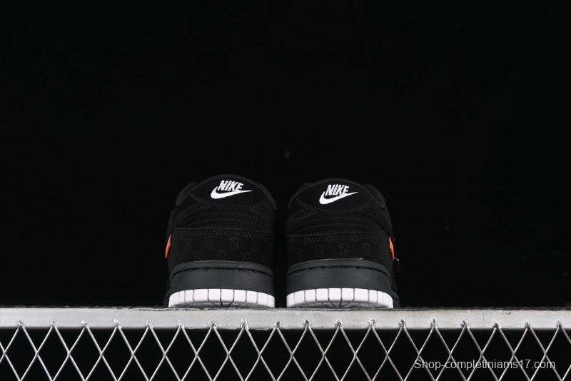 Nike SB Dunk Low Gucci Collaboration Dark Floral Pattern Anniversary Custom Low-Top Casual Sneakers - FC1688-140