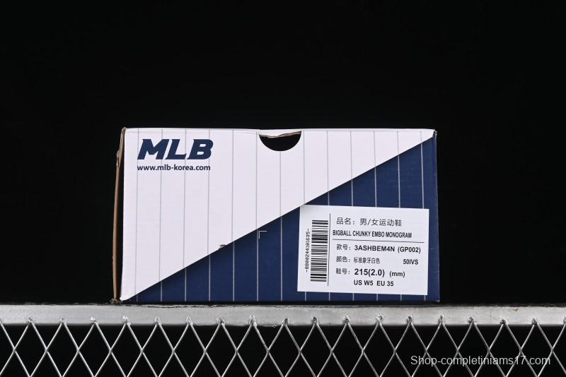 New York Yankees MLB Bigball Chunky Embo Monogram Thick Sole Sandals - 3ASHBEM4N50IVS