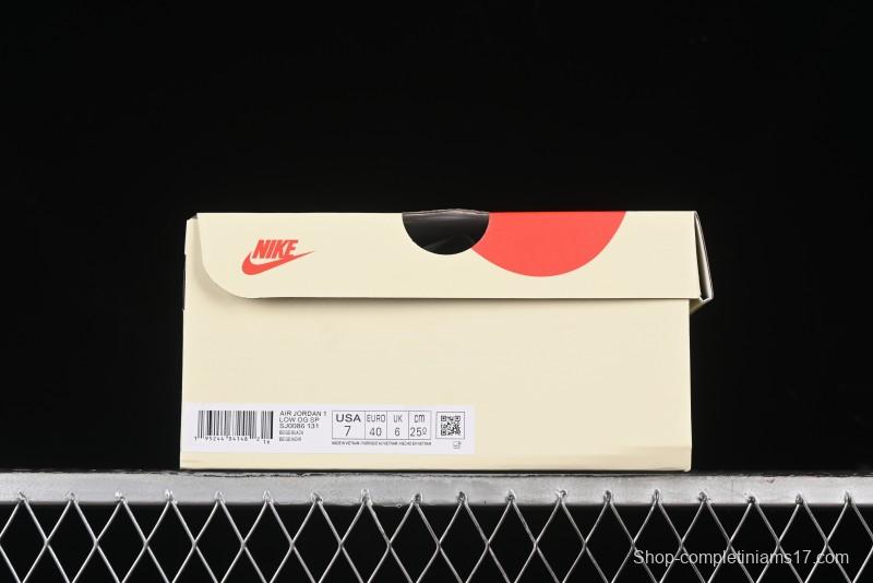 Nike Travis Scott x Fragment Design x Air Jordan 1 Low OG SP AJ1 Sneakers - SJ0086-131