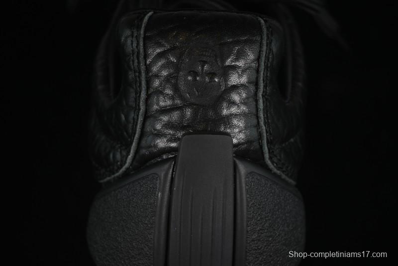 Alexander McQueen Flexion Retro Sneakers in Black with Diamond Grain Calfskin - 8.F6