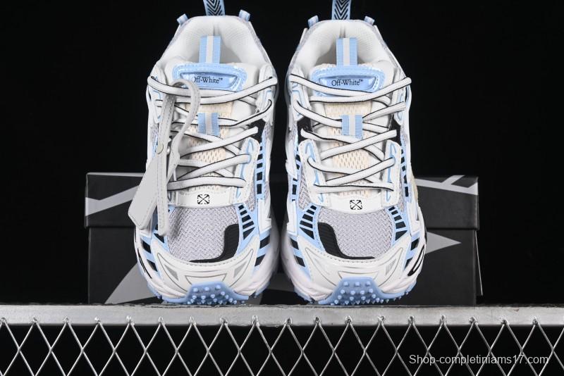 Off-White Be Right Back Low-Top Lifestyle Sneakers in White Blue - X.E5