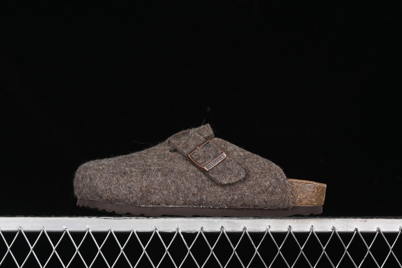 Birkenstock Half-Fur Slide Sandals with Wool Lining - G.D4