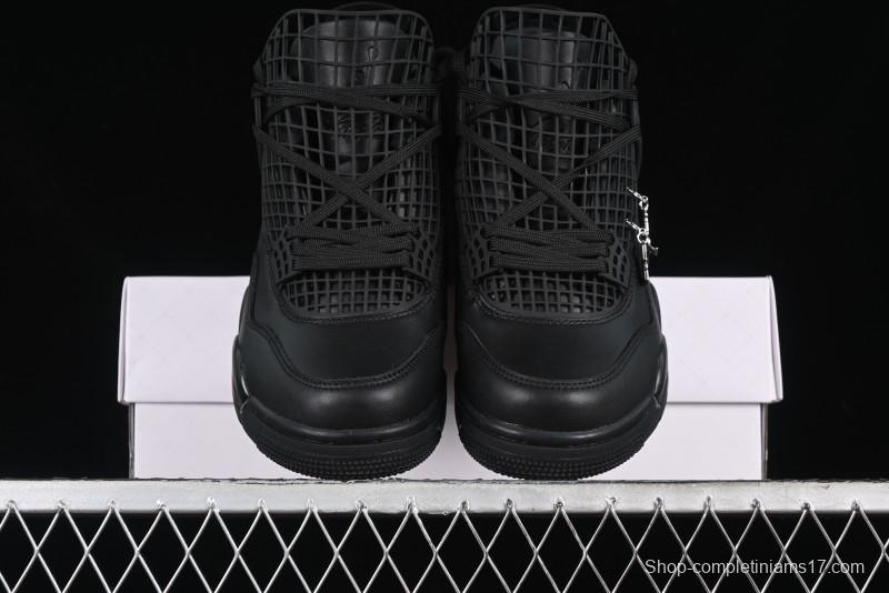 Nike Air Jordan 4 Retro Basketball Shoes with Mesh Design - FV7251-001