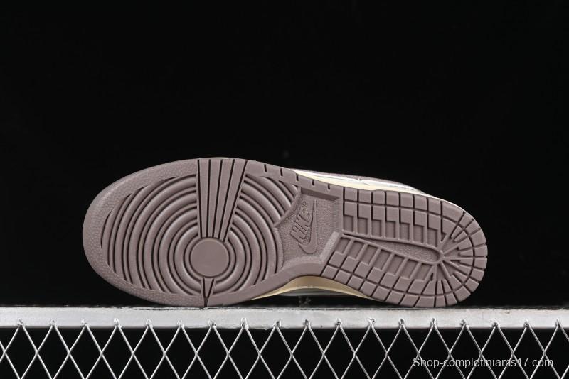 Nike SB Dunk Low LV Collaboration - Beige Denim Swoosh Anniversary High-End Custom Low-Top Casual Skate Shoes - JH8310-957