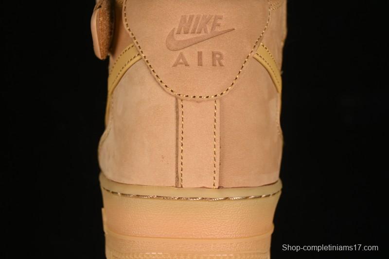 Nike Air Force 1 '07 Mid Suede Casual Sneakers in Wheat - DJ9158-200