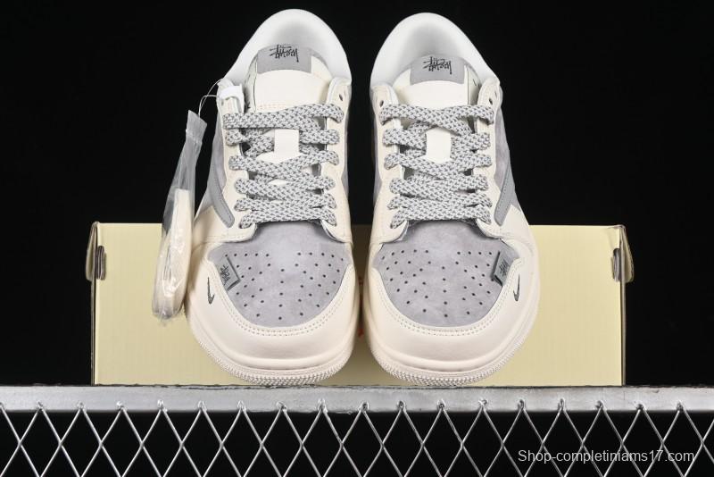 Nike Travis Scott x Fragment Design x Air Jordan 1 Low OG SP AJ1 Retro Sneakers - SJ2068-130