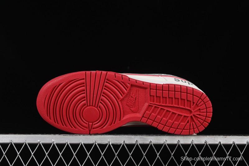 Nike SB Dunk Low SUP Collaboration - Signature Grey Check Anniversary High-End Custom Low-Top Casual Skate Shoes DJ2024-030