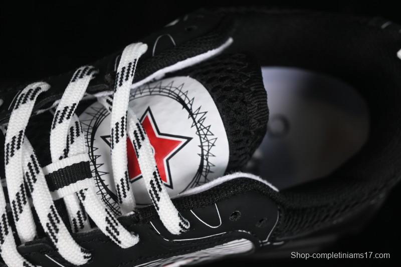 Dior Chrono Round Toe Lace-Up Lifestyle Casual Running Sneakers - 6865 WHITE BLACK