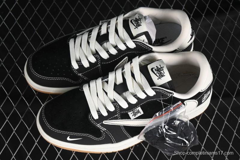 Nike Travis Scott x Fragment Design x Air Jordan 1 Low OG SP AJ1 Retro Sneakers - JH6089-004