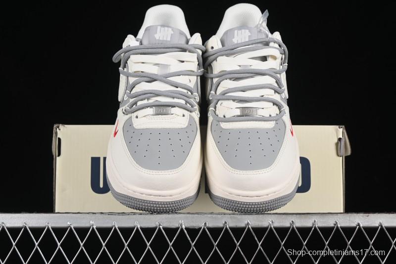 Nike Air Force 1 '07 Low UN Collaboration - Beige Silver Trim Lace-Up Casual Sneakers - SJ1198-500
