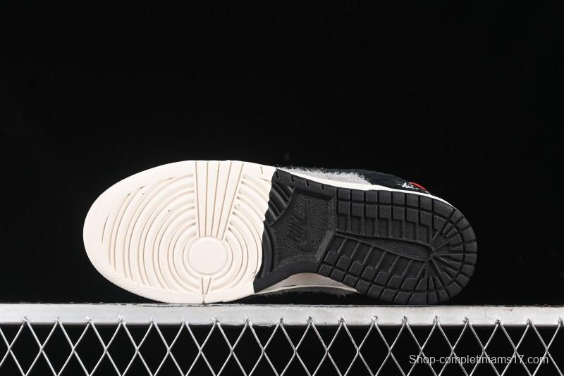 Nike SB Dunk Low Stussy Series - Grey Black with Black Swoosh Anniversary Custom Low-Top Casual Skate Shoes - MM1089-028