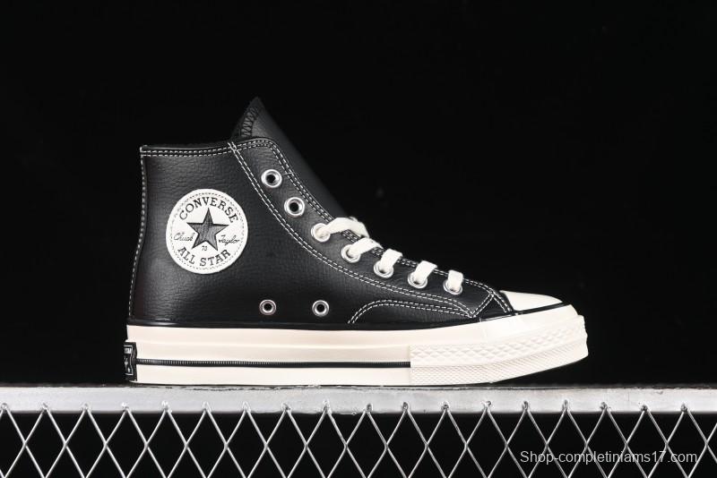 Converse Chuck 70s High Top Canvas Sneakers with Fur Lining in Black & White - A13863C