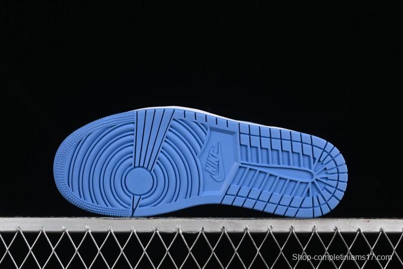 Nike Air Jordan 1 Low AJ1 Patent Leather Blue Casual Sneakers - FZ2138-114