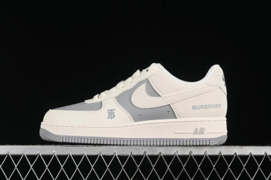 Nike Air Force 1 '07 Low Burberry Collaboration - Beige Grey Low-Top Casual Sneakers - BB8588-225