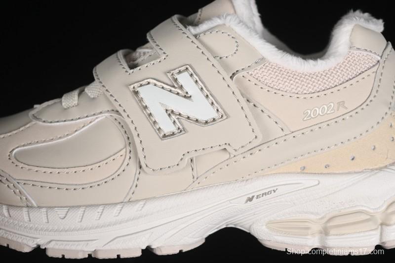 New Balance 2002R Series Hook and Loop Kids Shoes with Fleece Lining - PV2002TM
