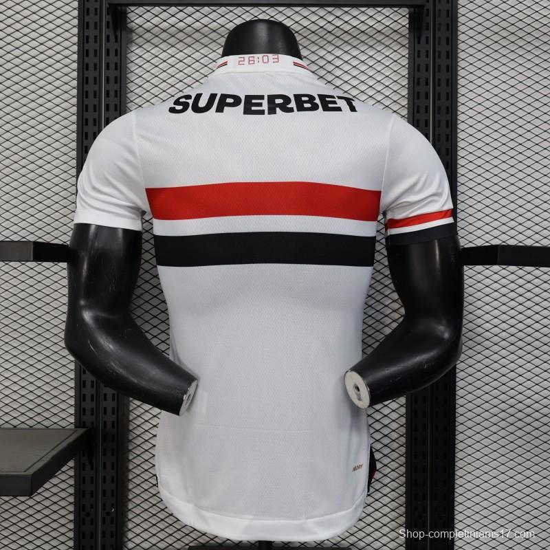Player Version 25/26 Sao Paulo Home Jersey