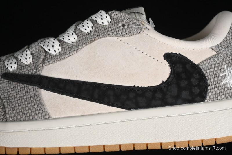 Nike Travis Scott x Fragment Design x Air Jordan 1 Low OG SP AJ1 Sneakers - JH6089-006