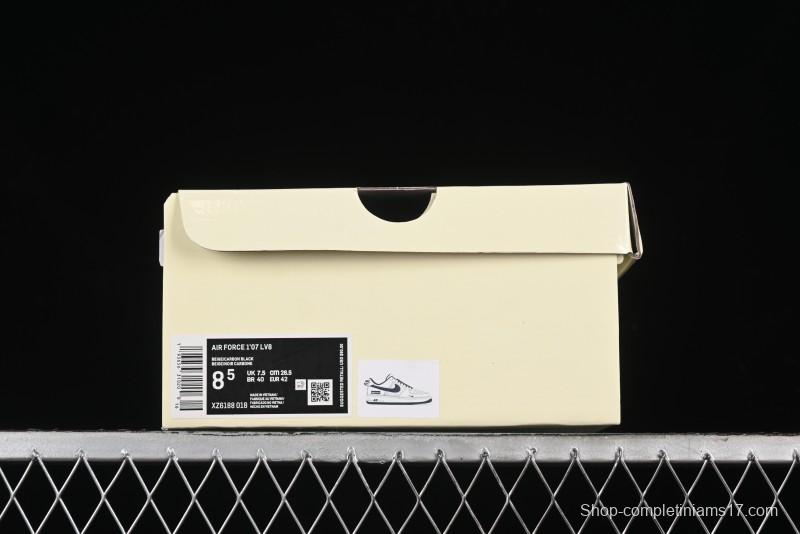 Nike Air Force 1 '07 Low Supreme Collaboration - Beige Grey Pigskin Low-Top Casual Sneakers - XZ6188-018