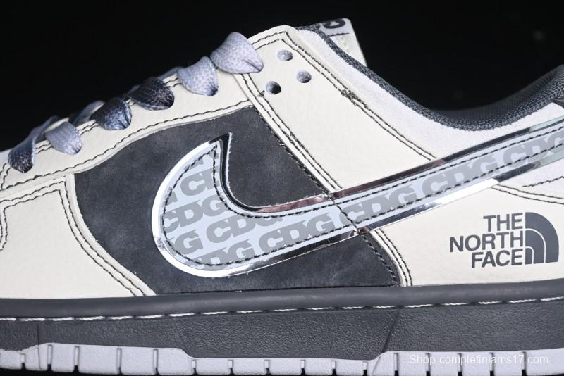 Nike SB Dunk Low The North Face Collaboration - Grey White Anniversary High-End Custom Low-Top Casual Skate Shoes - XX3186-202