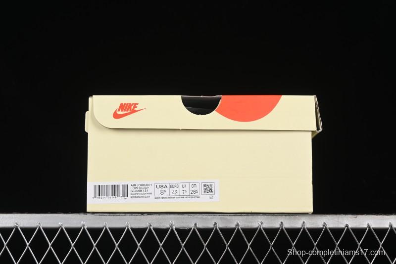 Nike Travis Scott x Fragment Design x Air Jordan 1 Low OG SP AJ1 Retro Sneakers - SJ2068-131
