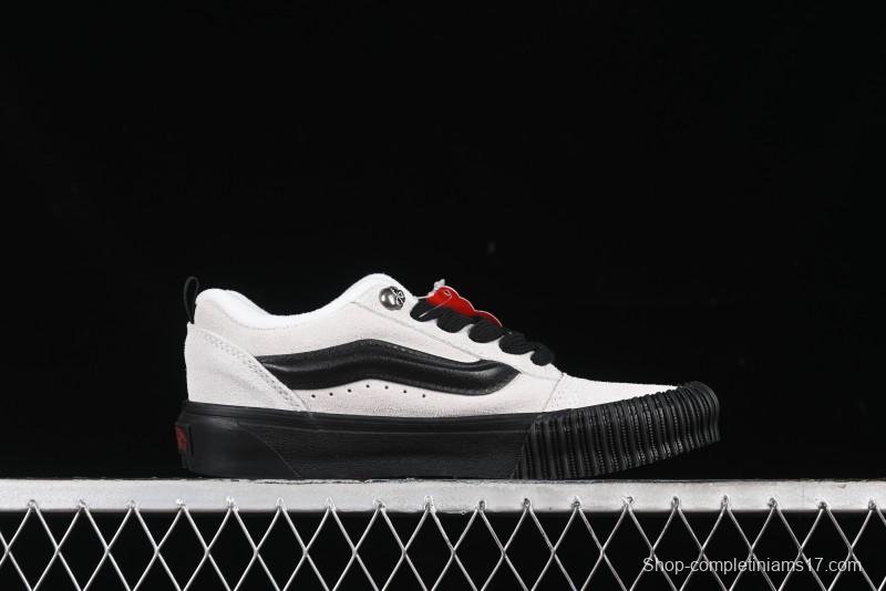 Vans Knu Skool Halloween White Black Low Top Retro Casual Vulcanized Slip On Shoes - VN0009QCSWE