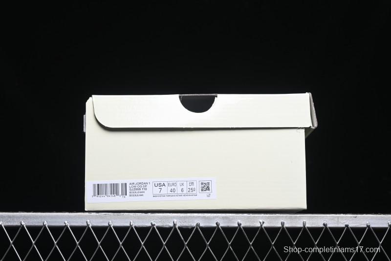 Nike Travis Scott x Fragment Design x Air Jordan 1 Low OG SP AJ1 Retro Sneakers - SJ2068-110