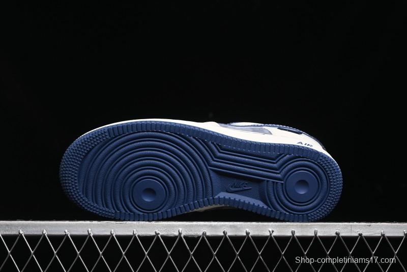 Nike Air Force 1 '07 Low Violent Bear Collaboration - Grey Beige Blue Low-Top Casual Sneakers - KK1988-017