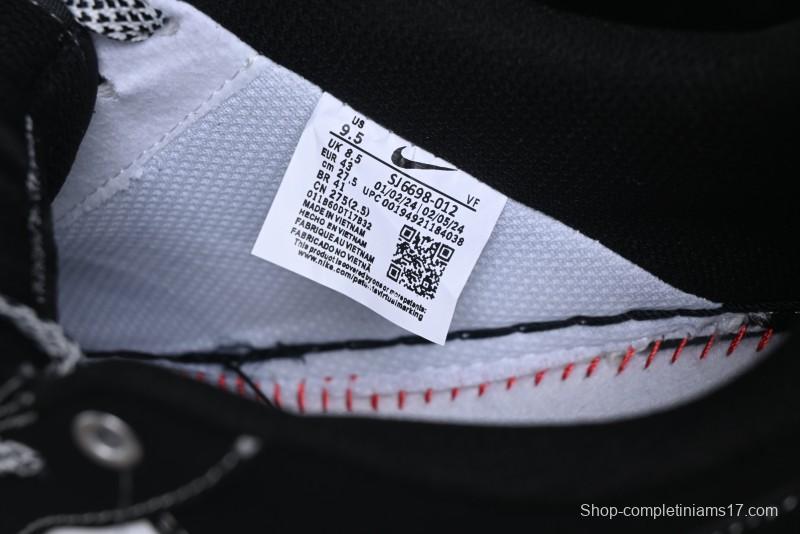 Nike Air Force 1 '07 Low Stussy Collaboration - Black White Double Swoosh Red Tag Low-Top Casual Sneakers - SJ6698-012
