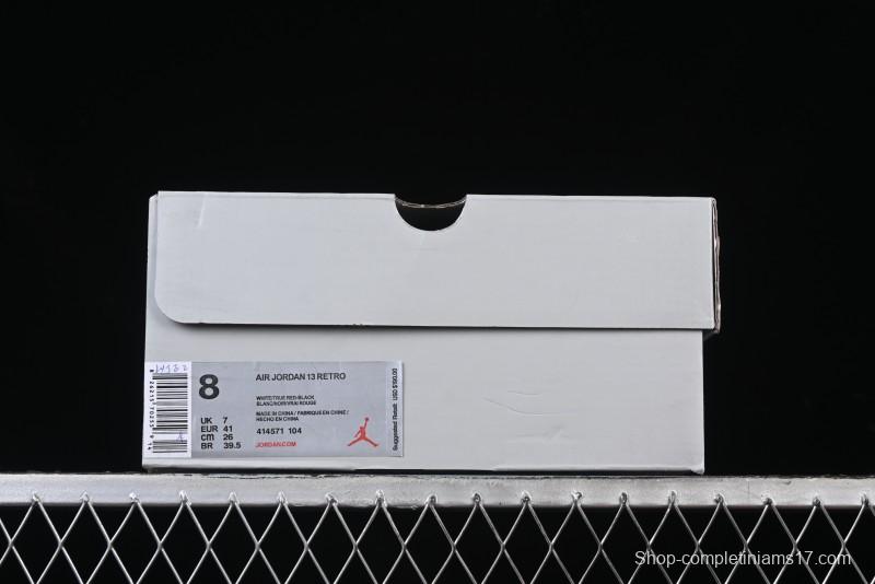 Nike Air Jordan 13 Retro Basketball Shoes in Black/White - 414571-104