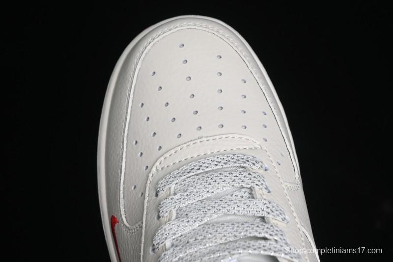 Nike Air Force 1 '07 Low Supreme Casual Sneakers in White/Red - DF0188-011