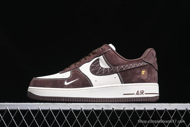 Nike Air Force 1 '07 Low BAPE Collaboration - Tan Brown Casual Sneakers - KK1988-027