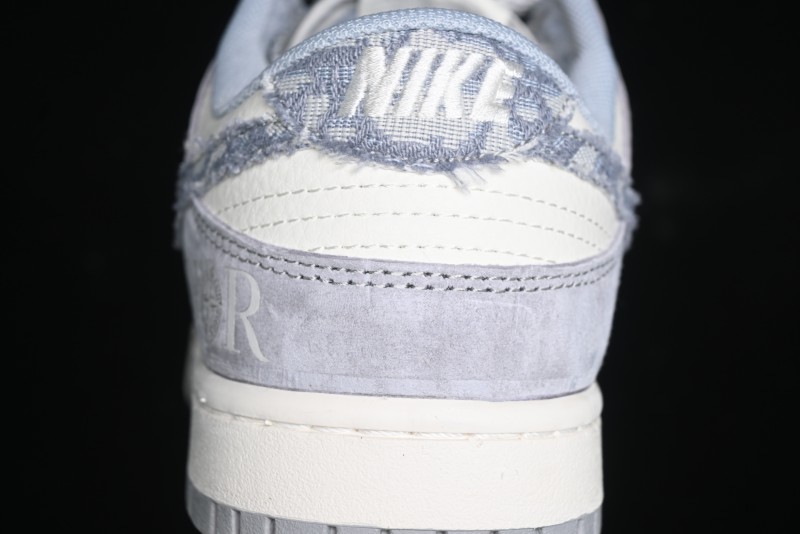 Nike SB Dunk Low Dior Stone Island Triple Collaboration Woven Grey Hook Anniversary High-End Custom Low-Top Casual Sneakers - DM6868-006