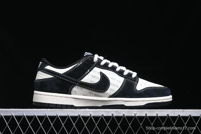 Nike SB Dunk Low Off-White Collaboration - Anniversary High-End Custom Low-Top Casual Skate Shoes - YX5066-211
