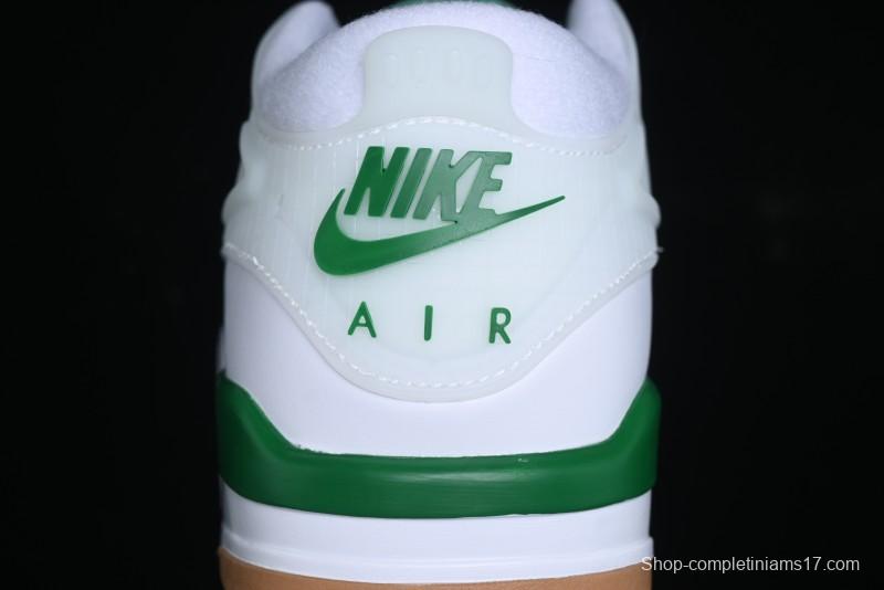 Nike Air Jordan 4 Remastered AJ4 Retro Sneakers in White Green with Gum Sole - FQ7939-103