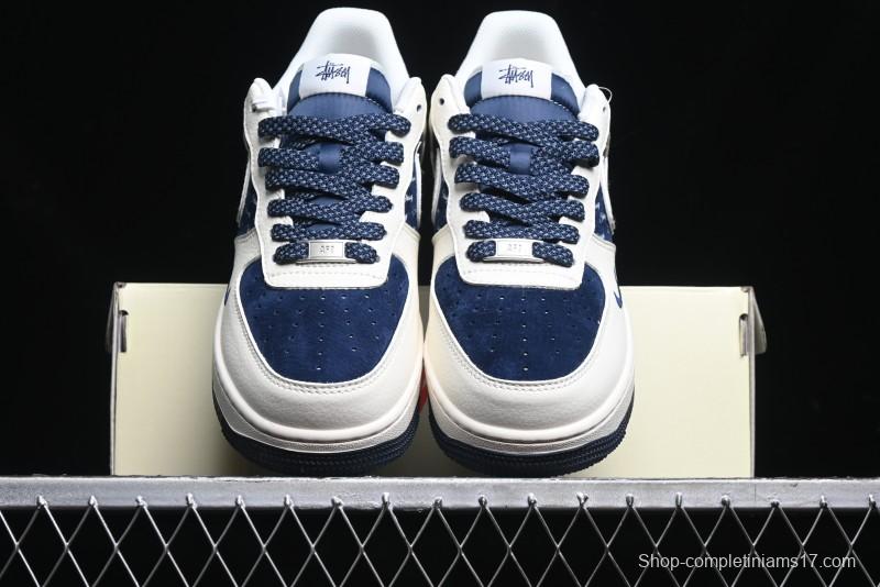 Nike Air Force 1 '07 Low Stussy Collaboration - White Black Sneakers - XZ6188-728