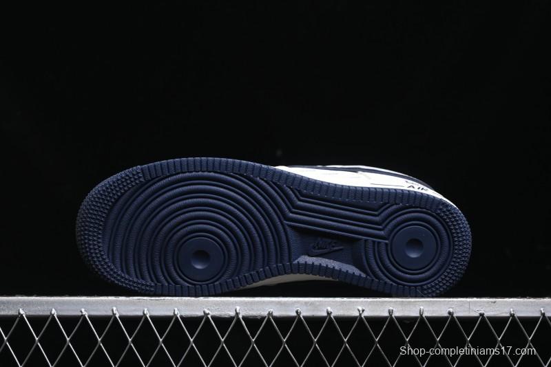 Nike Air Force 1 '07 Low Supreme Collaboration - Light Blue Shadow Swoosh Casual Sneakers - XZ6188-989