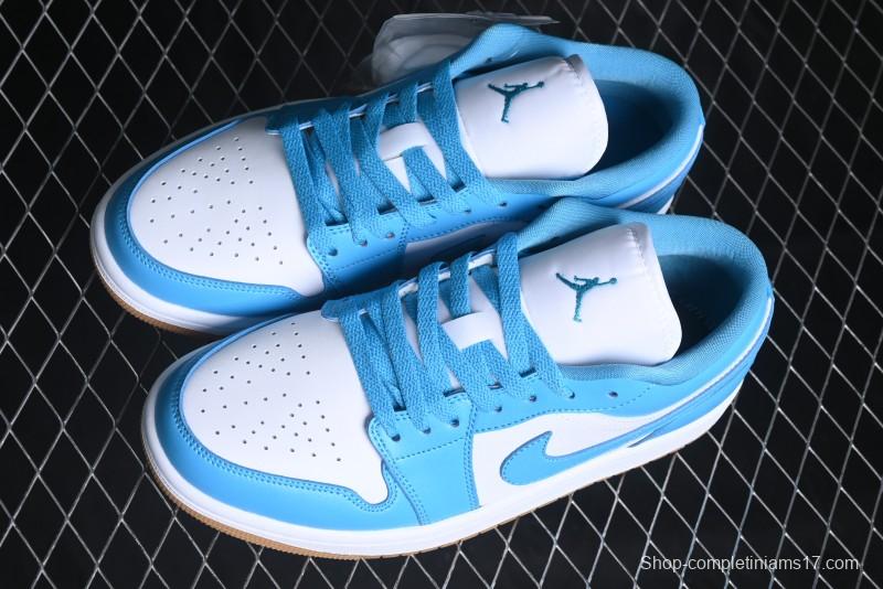 Nike Air Jordan 1 Low AJ1 White Blue Low-Top Casual Sneakers - DC0774-104
