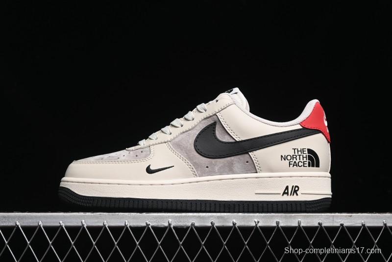Nike Air Force 1 '07 Low The North Face Collaboration - Beige Black Red Sole Low-Top Casual Sneakers - XZ6188-309