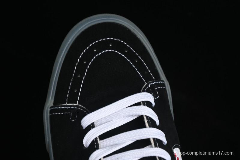 Palm Angels x Vans Sk8-Mid Collaboration Mid-Top Skate Shoes with Distressed Sole - VN000CRPGRN