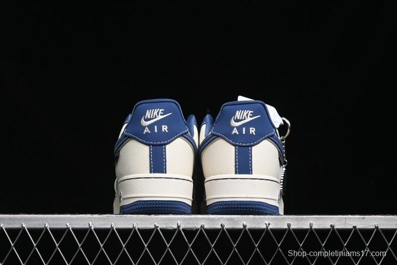 Nike Air Force 1 '07 Low Violent Bear Collaboration - Grey Beige Blue Low-Top Casual Sneakers - KK1988-017