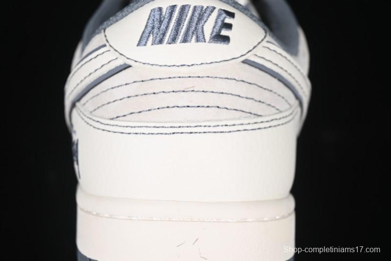 Nike SB Dunk Low Stussy Collaboration - Beige Grey Line Anniversary High-End Custom Low-Top Casual Sneakers - BB7518-007