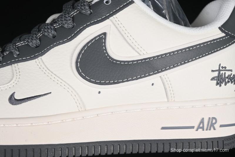 Nike Air Force 1 '07 Low Stussy Collaboration Granite Grey Low-Top Casual Sneakers - XZ6188-226
