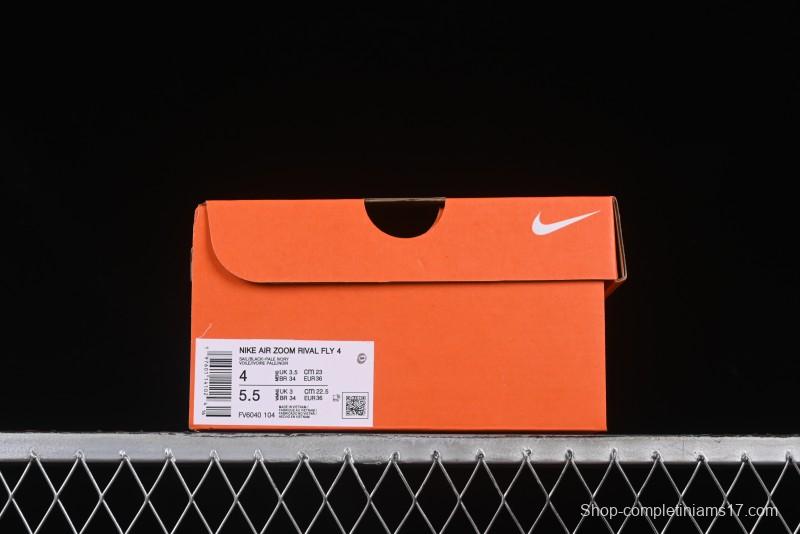 Nike Zoom Rival Fly 4 Lightweight Responsive Running Shoes with Flyknit and React Technology - FV6040-104