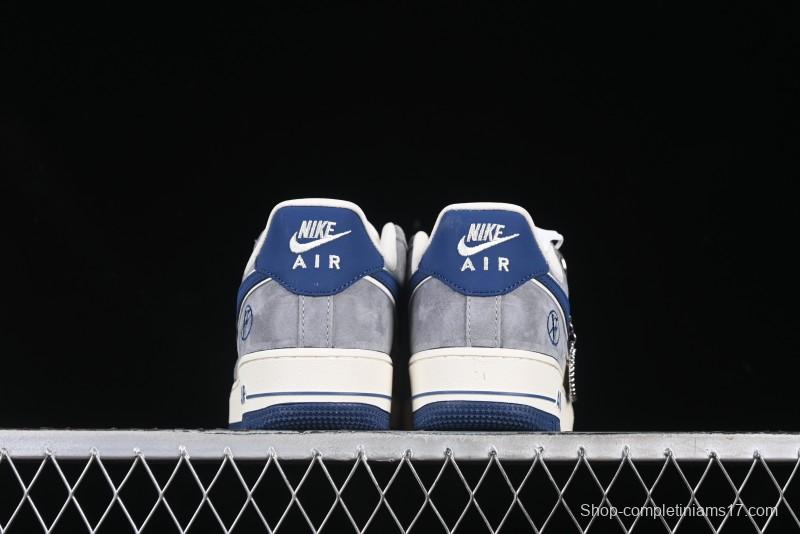 Nike Air Force 1 '07 Low Volon Bear Collaboration Blue Swoosh Casual Sneakers - KK1988-045
