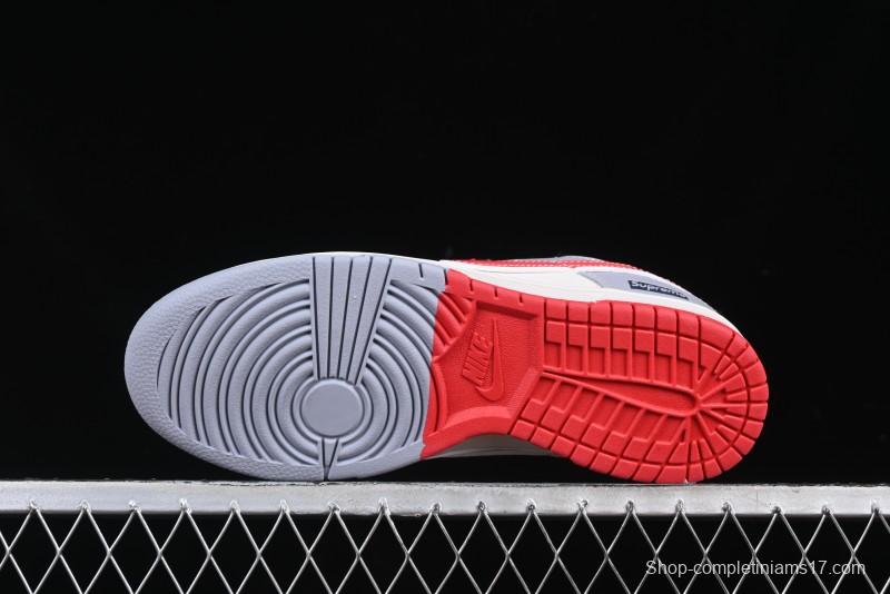 Nike SB Dunk Low Supreme Collaboration Anniversary Custom Low-Top Casual Sneakers - DM6868-045