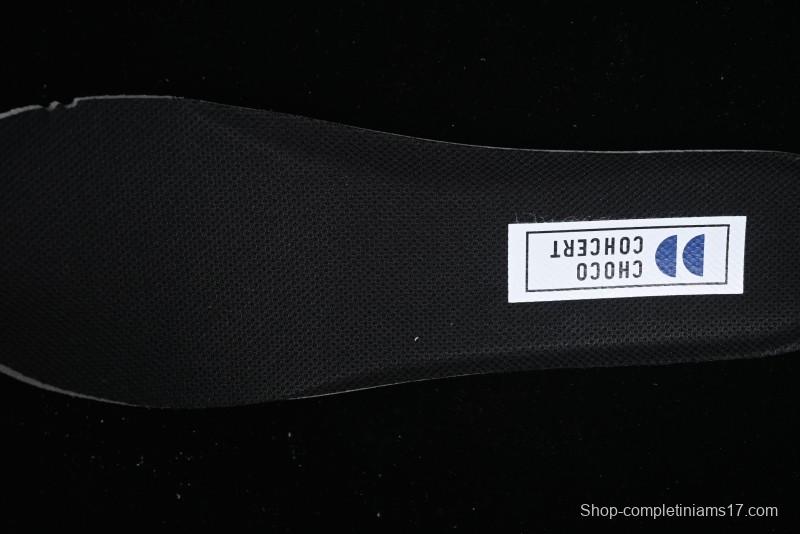 Choco Concert Leather Round Square Asymmetric Fashion Sneakers Black - AJE5