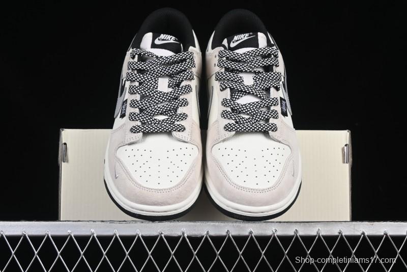 Nike SB Dunk Low Stussy Collaboration Grey Pig Suede Anniversary Custom Low-Top Casual Skate Shoes - DJ2024-061