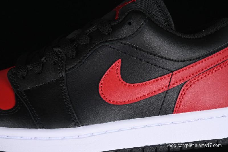 Nike Air Jordan 1 Low AJ1 Red Black Low Top Casual Sneakers - 553558-067